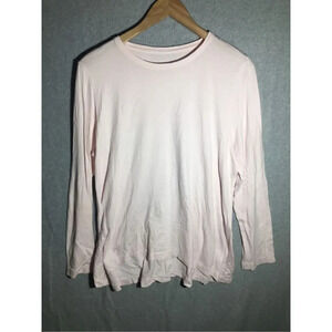 Womens J Jill Shirt Sleep Sueded A-Line Elliptical Tee Pink Casual Loungewear